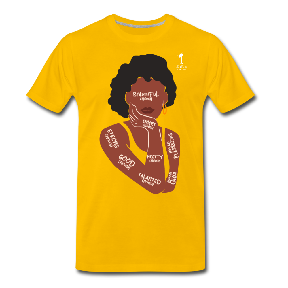 I Am Enough Women's Premium T-Shirt - sun yellow