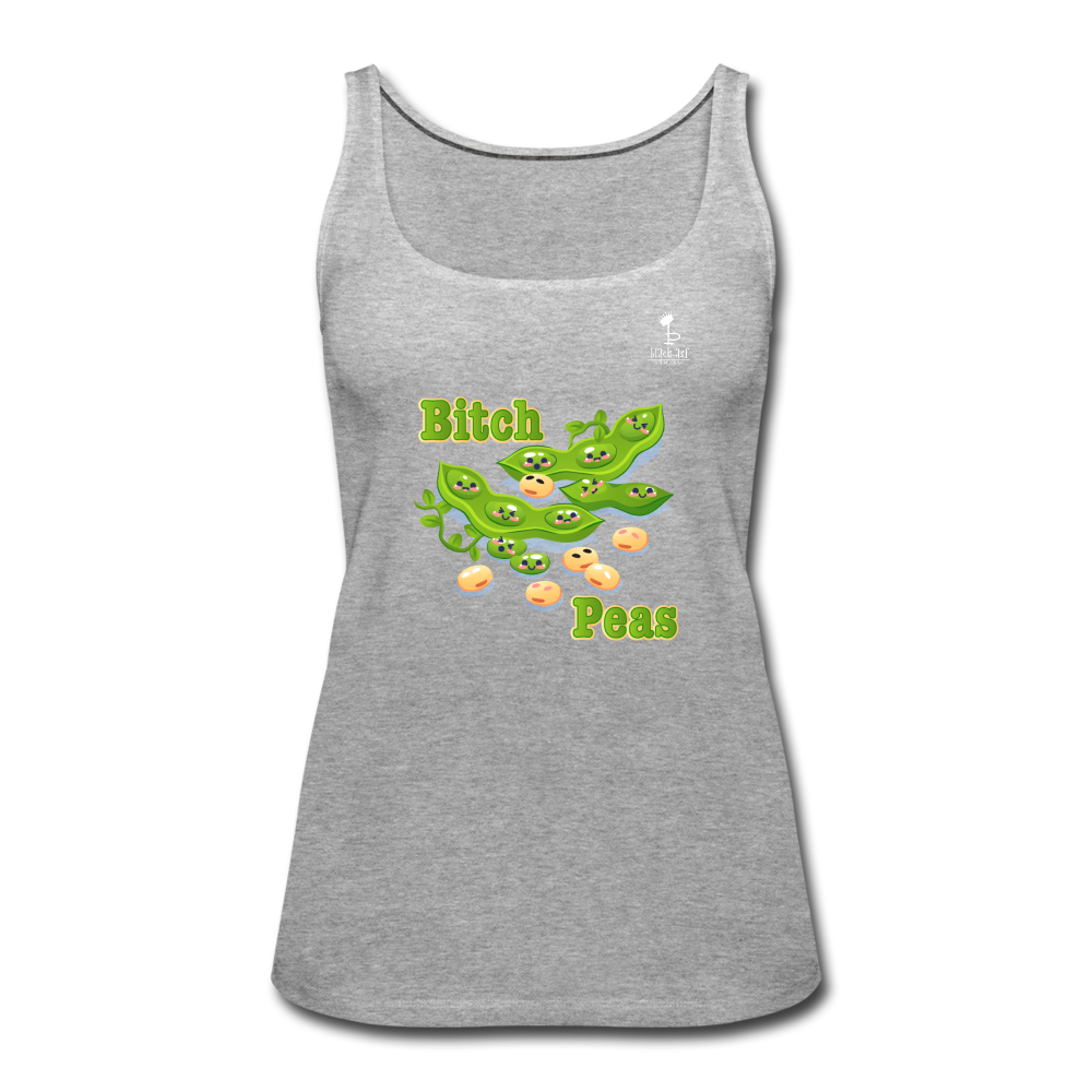 Bitch Peas Tank Top - heather gray