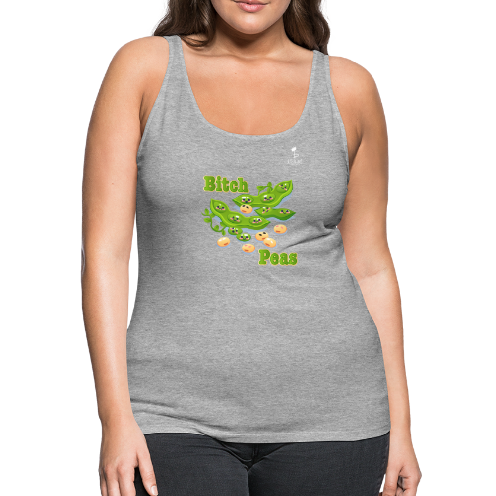 Bitch Peas Tank Top - heather gray