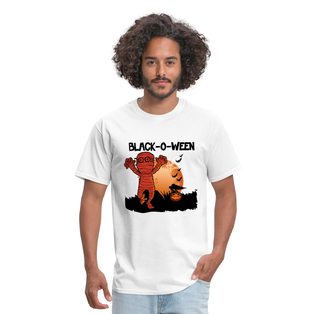 Black-O-Ween Halloween T-Shirt - white