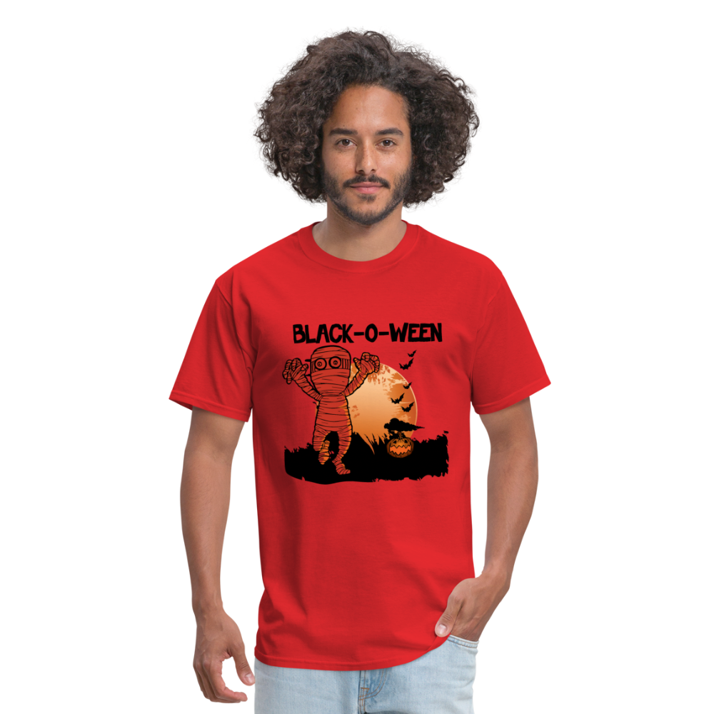 Black-O-Ween Halloween T-Shirt - red