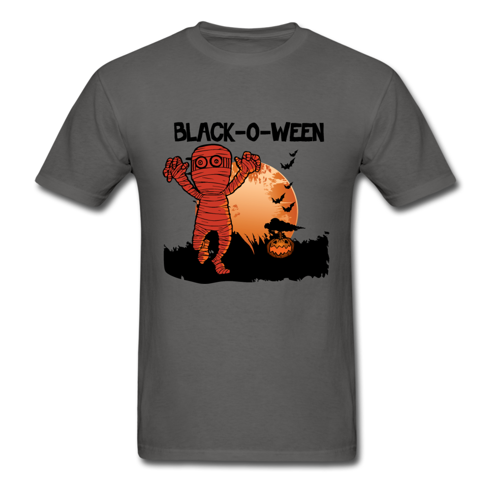 Black-O-Ween Halloween T-Shirt - charcoal