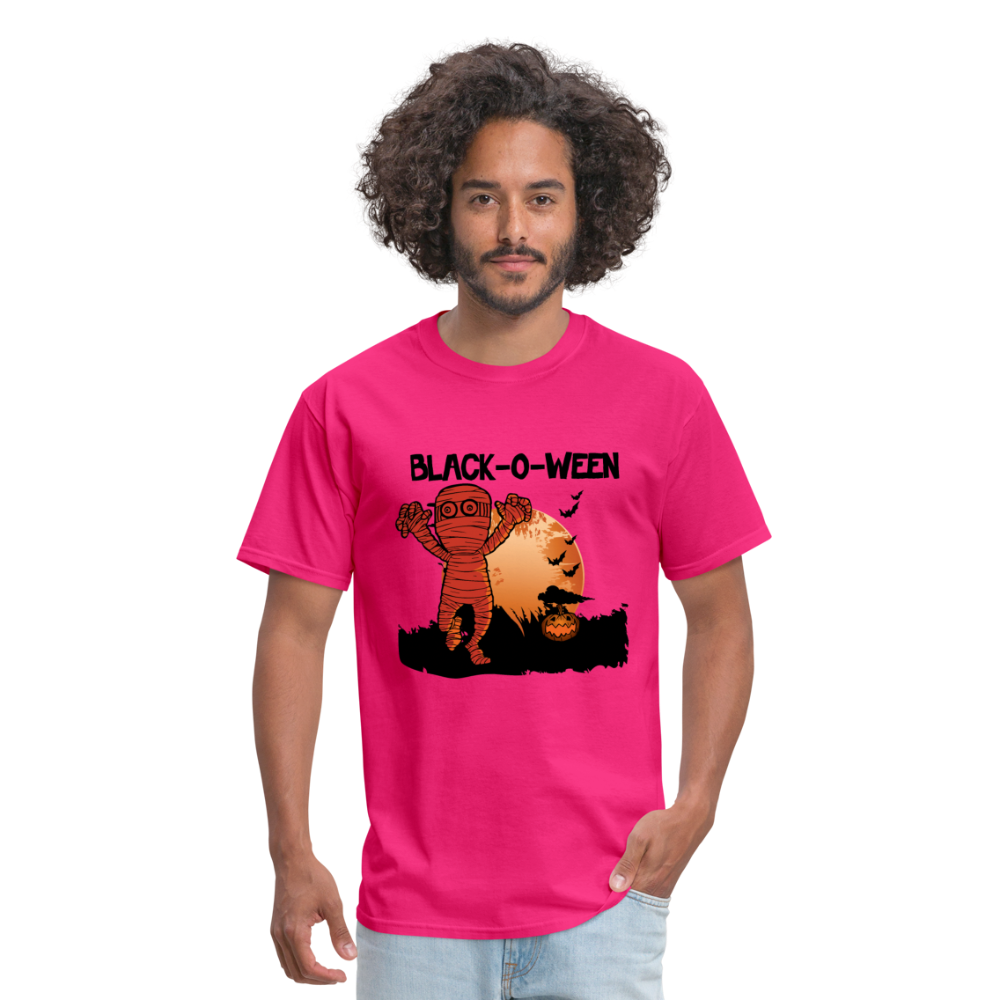 Black-O-Ween Halloween T-Shirt - fuchsia