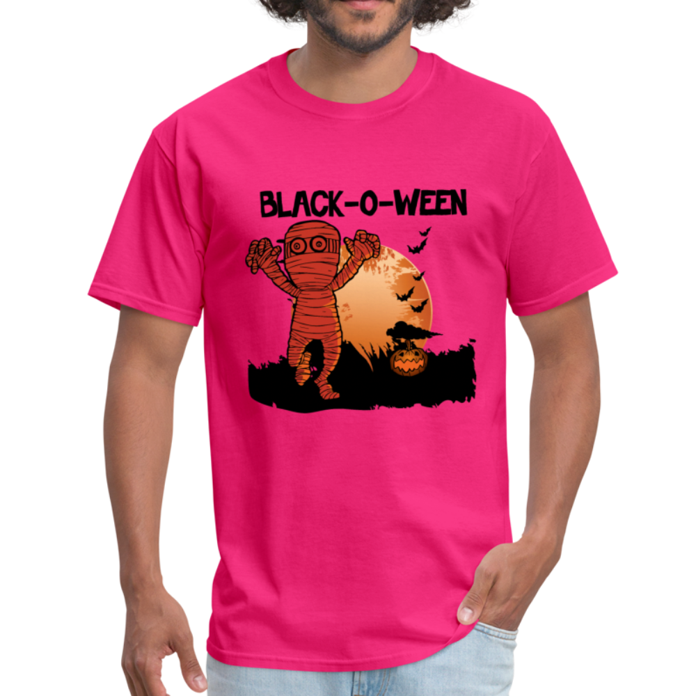 Black-O-Ween Halloween T-Shirt - fuchsia