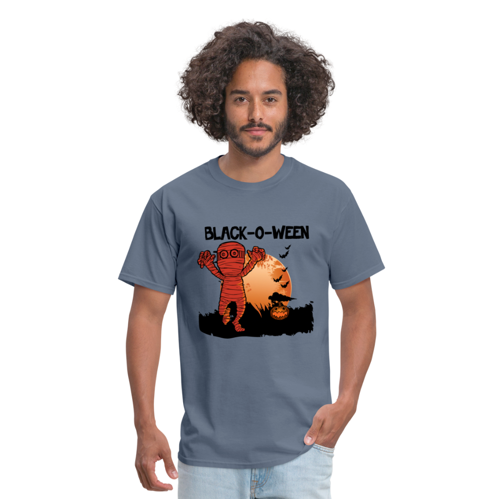 Black-O-Ween Halloween T-Shirt - denim