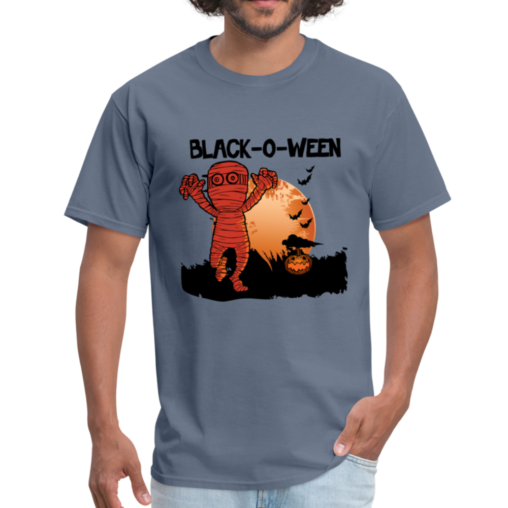 Black-O-Ween Halloween T-Shirt - denim