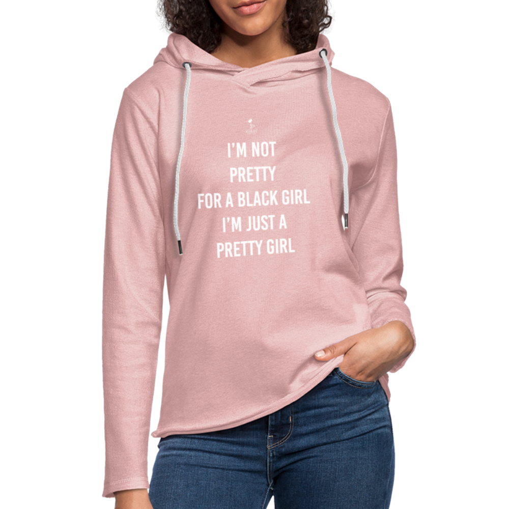 Pretty Black Girl Hoodie - cream heather pink