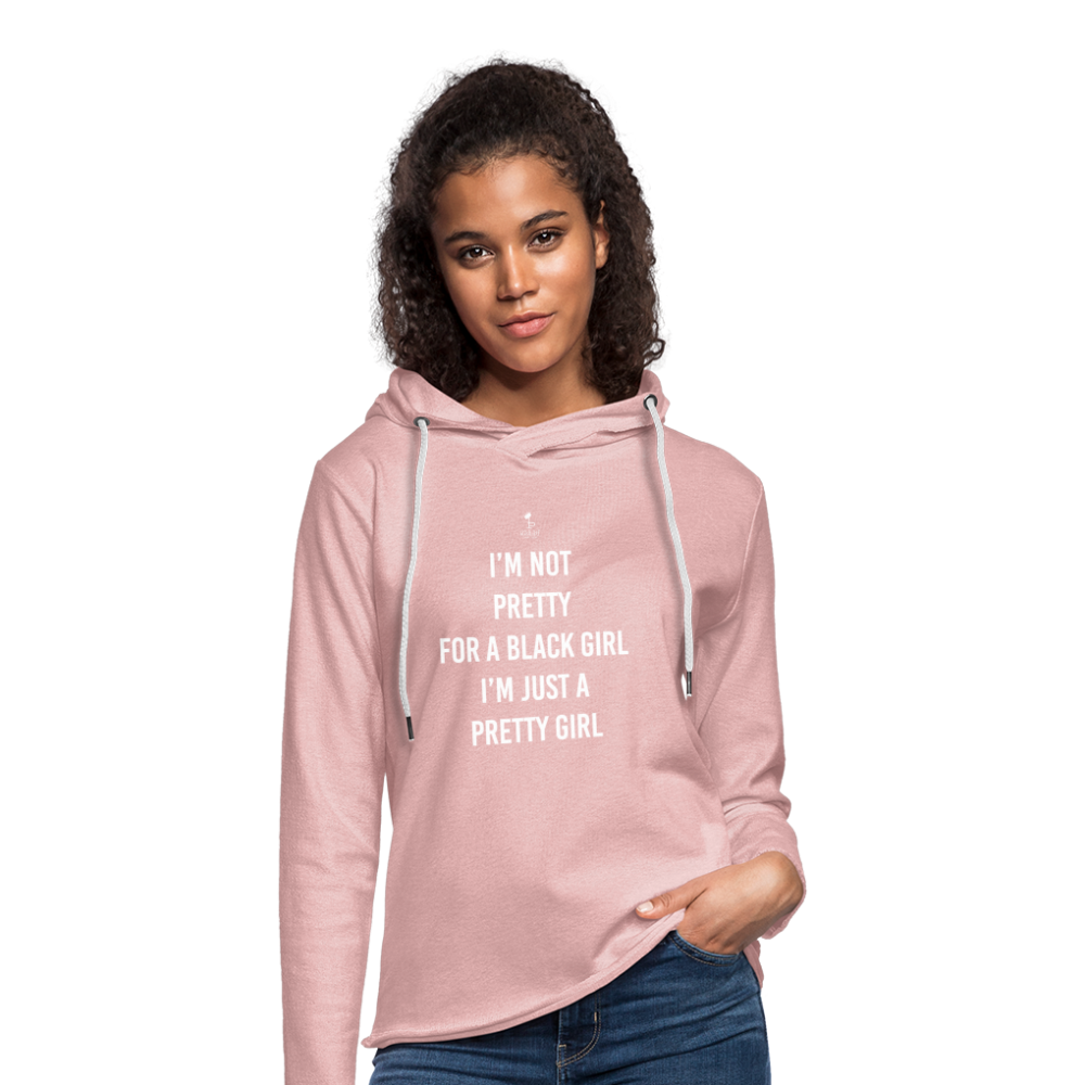 Pretty Black Girl Hoodie - cream heather pink