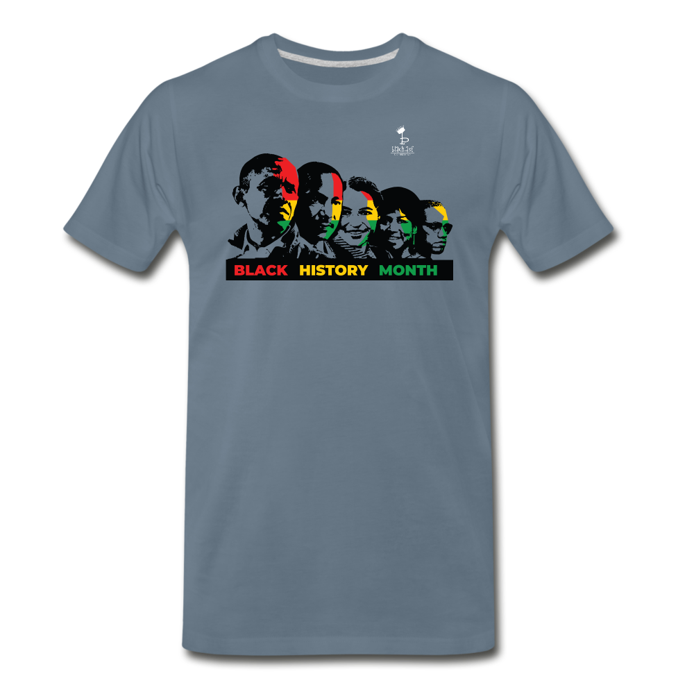 Black Leaders - Premium T-Shirt - steel blue