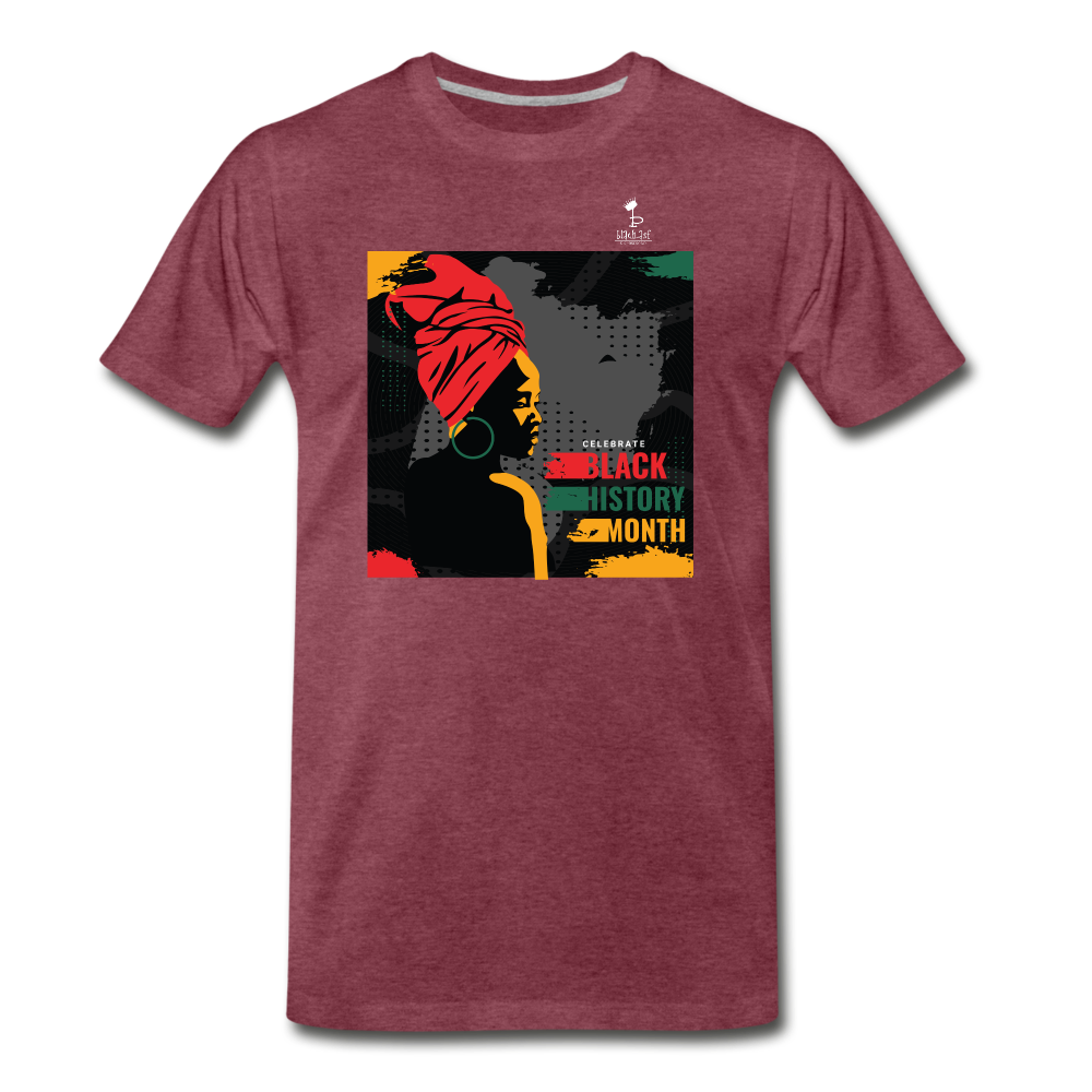 Celebrate Black History Month - Premium T-Shirt - heather burgundy