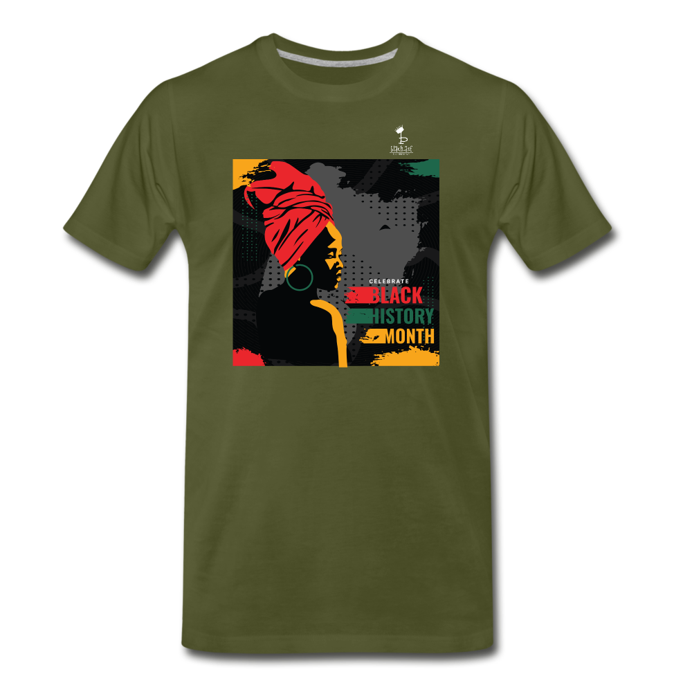 Celebrate Black History Month - Premium T-Shirt - olive green