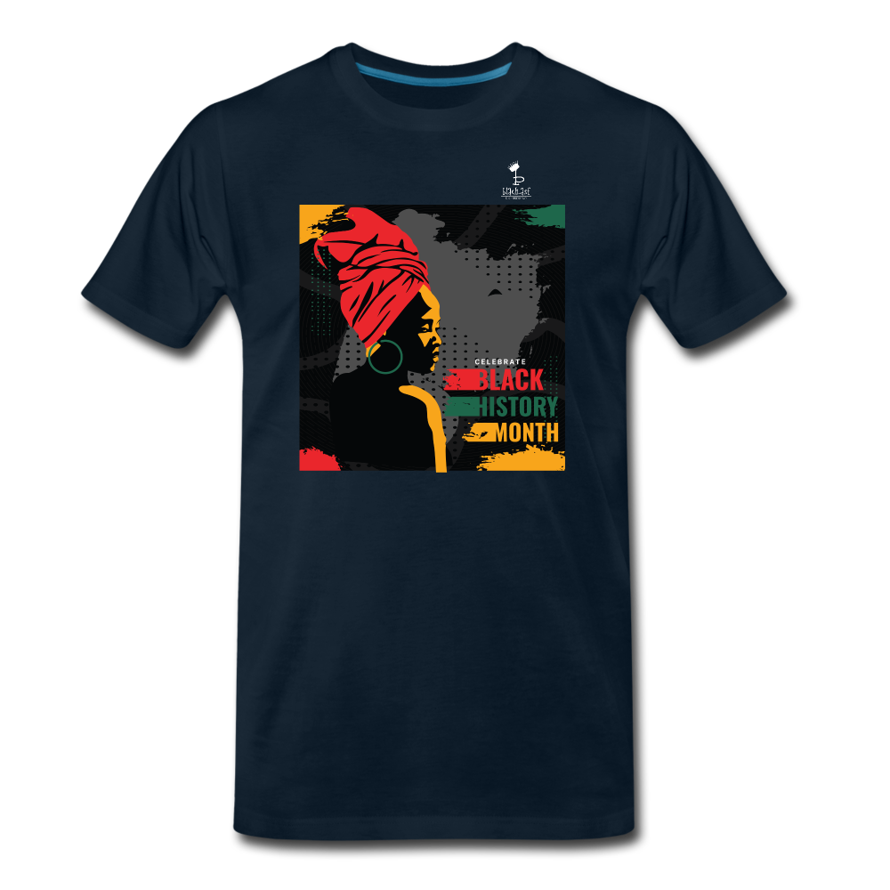 Celebrate Black History Month - Premium T-Shirt - deep navy