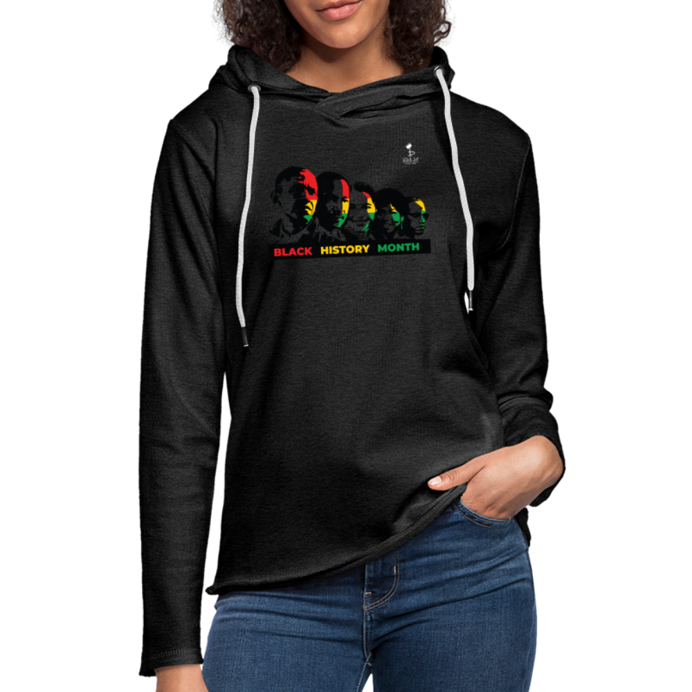 Black Excellence Lightweight Terry Hoodie - charcoal grey