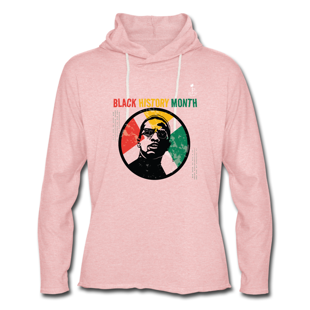 Malcom X Lightweight Terry Hoodie - cream heather pink