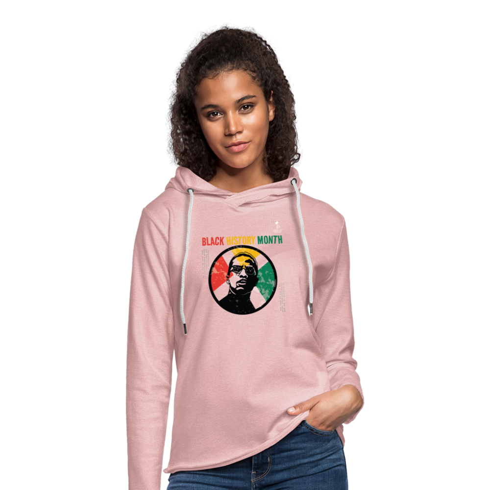 Malcom X Lightweight Terry Hoodie - cream heather pink