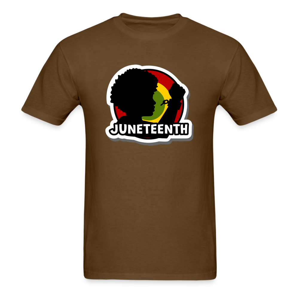 Juneteenth Shirt Broken Chains T-Shirt - brown