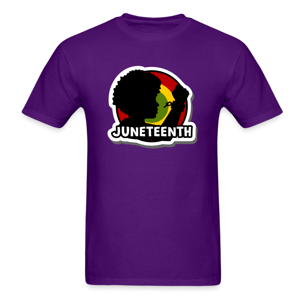 Juneteenth Shirt Broken Chains T-Shirt - purple
