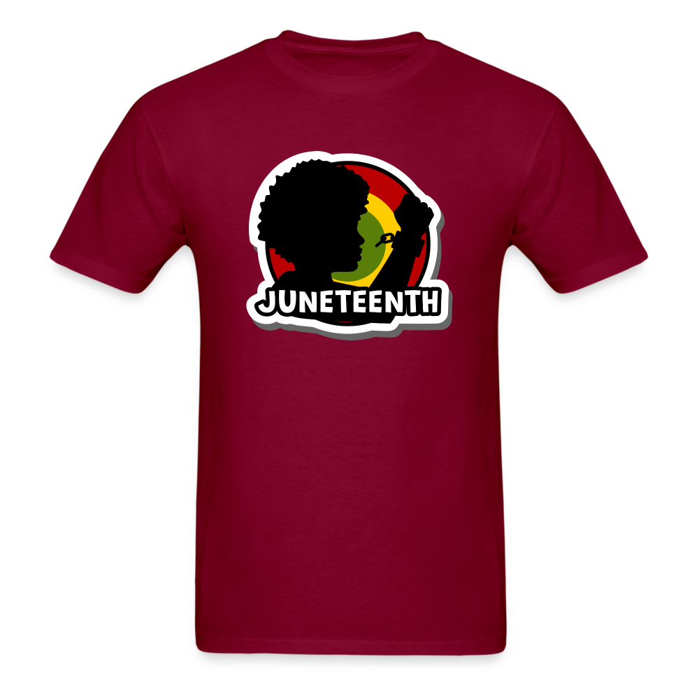 Juneteenth Shirt Broken Chains T-Shirt - burgundy