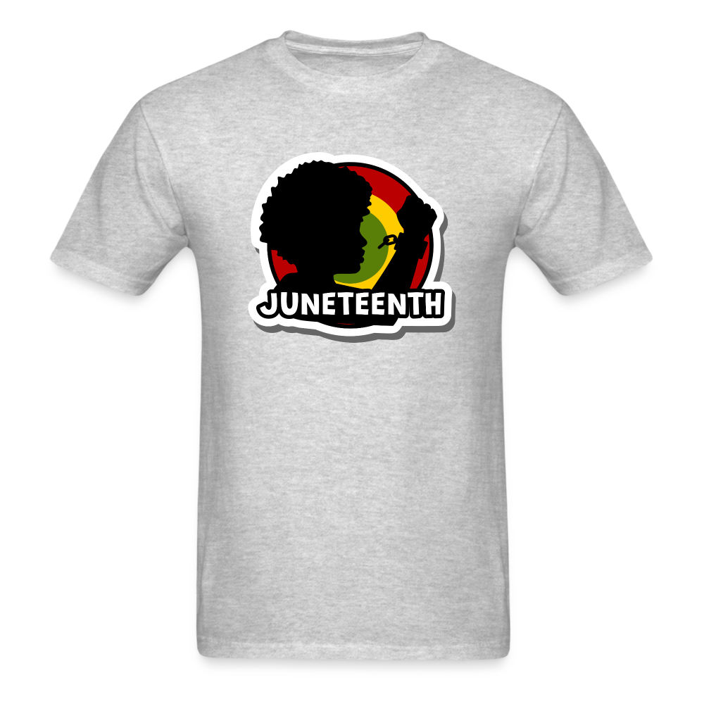 Juneteenth Shirt Broken Chains T-Shirt - heather gray