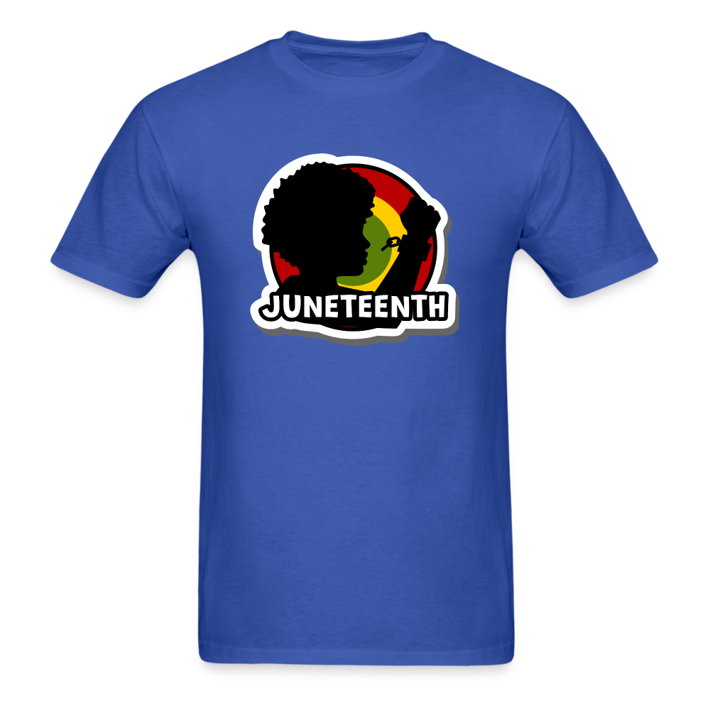Juneteenth Shirt Broken Chains T-Shirt - royal blue