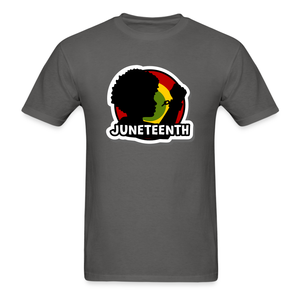 Juneteenth Shirt Broken Chains T-Shirt - charcoal