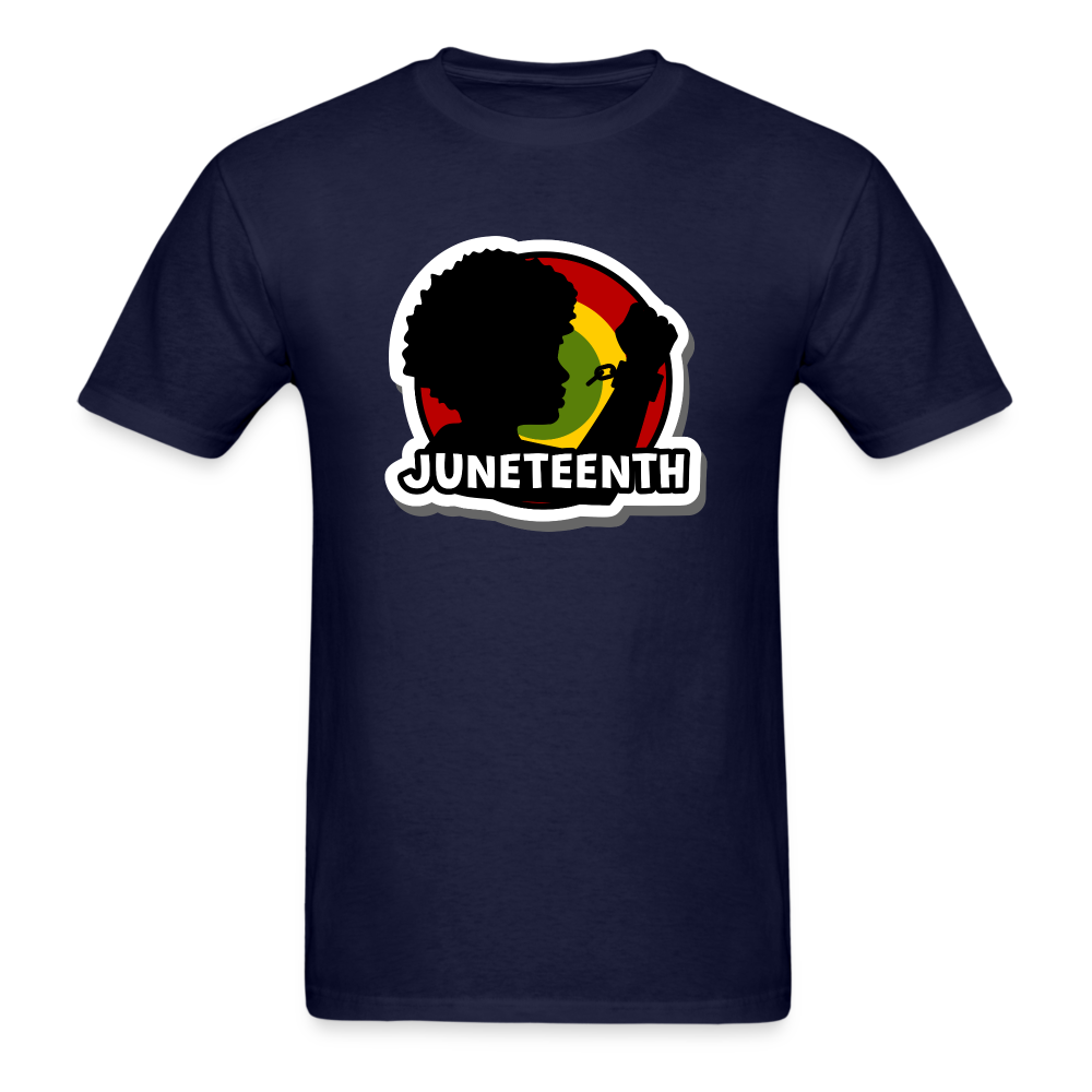Juneteenth Shirt Broken Chains T-Shirt - navy