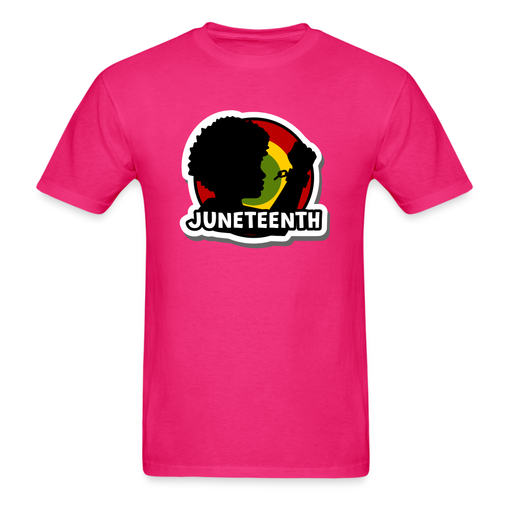 Juneteenth Shirt Broken Chains T-Shirt - fuchsia