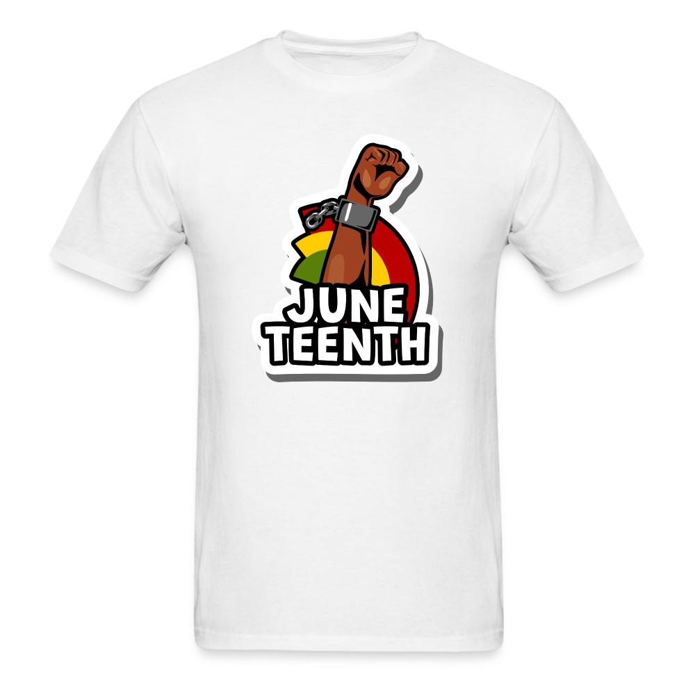 Juneteenth Rising Fist T-Shirt - white