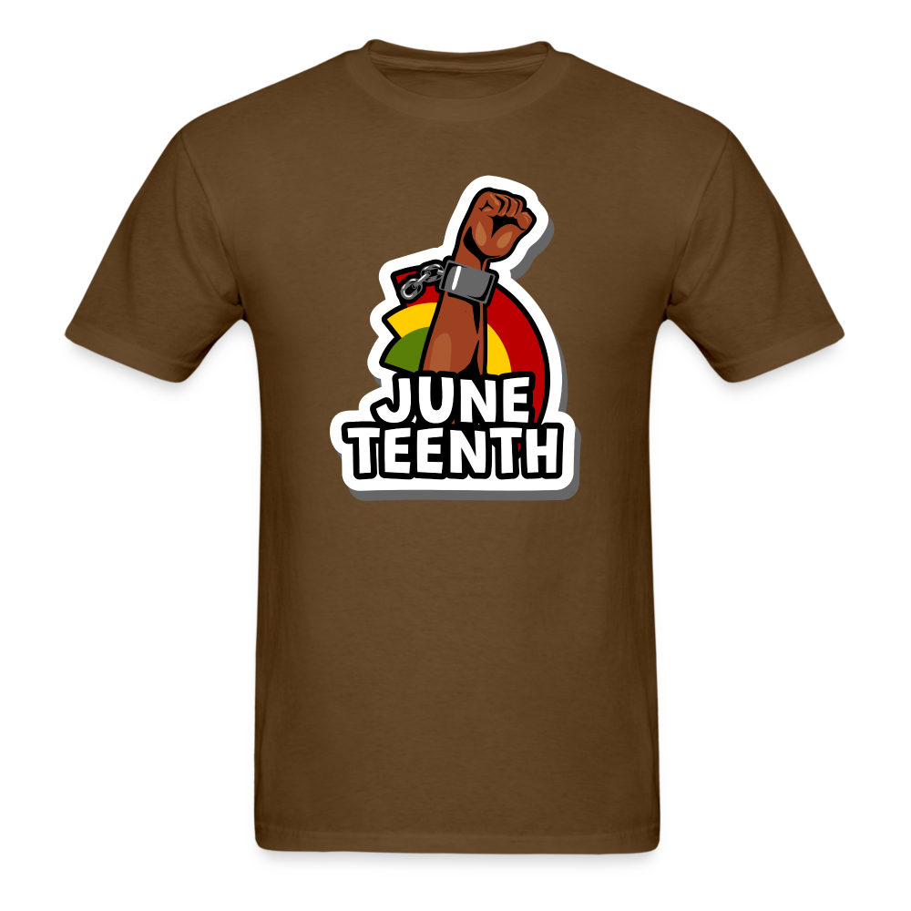 Juneteenth Rising Fist T-Shirt - brown