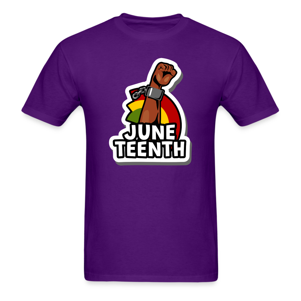 Juneteenth Rising Fist T-Shirt - purple