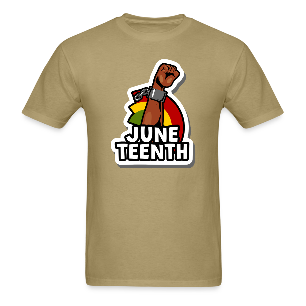 Juneteenth Rising Fist T-Shirt - khaki