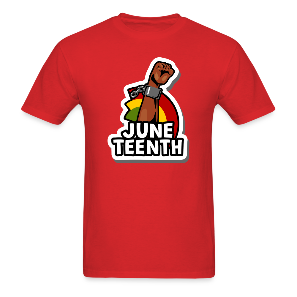 Juneteenth Rising Fist T-Shirt - red