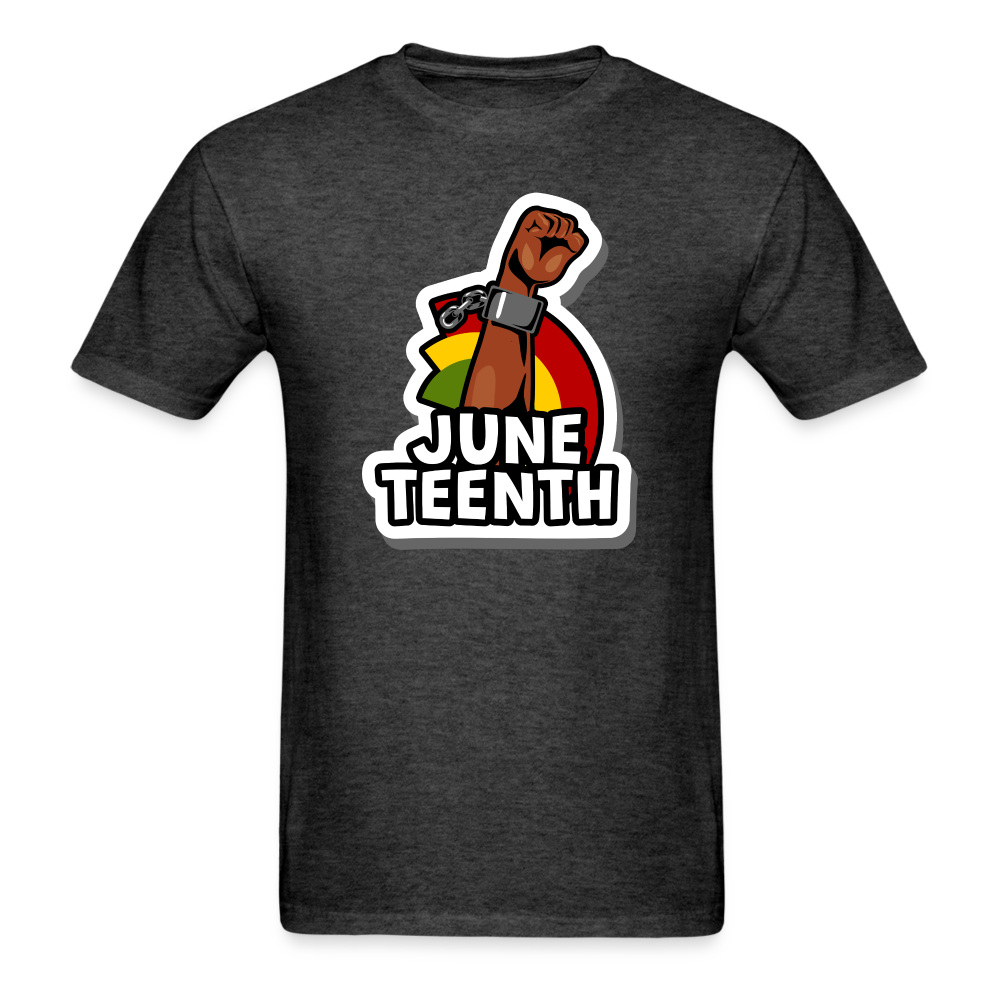 Juneteenth Rising Fist T-Shirt - heather black