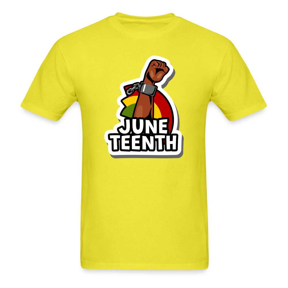 Juneteenth Rising Fist T-Shirt - yellow
