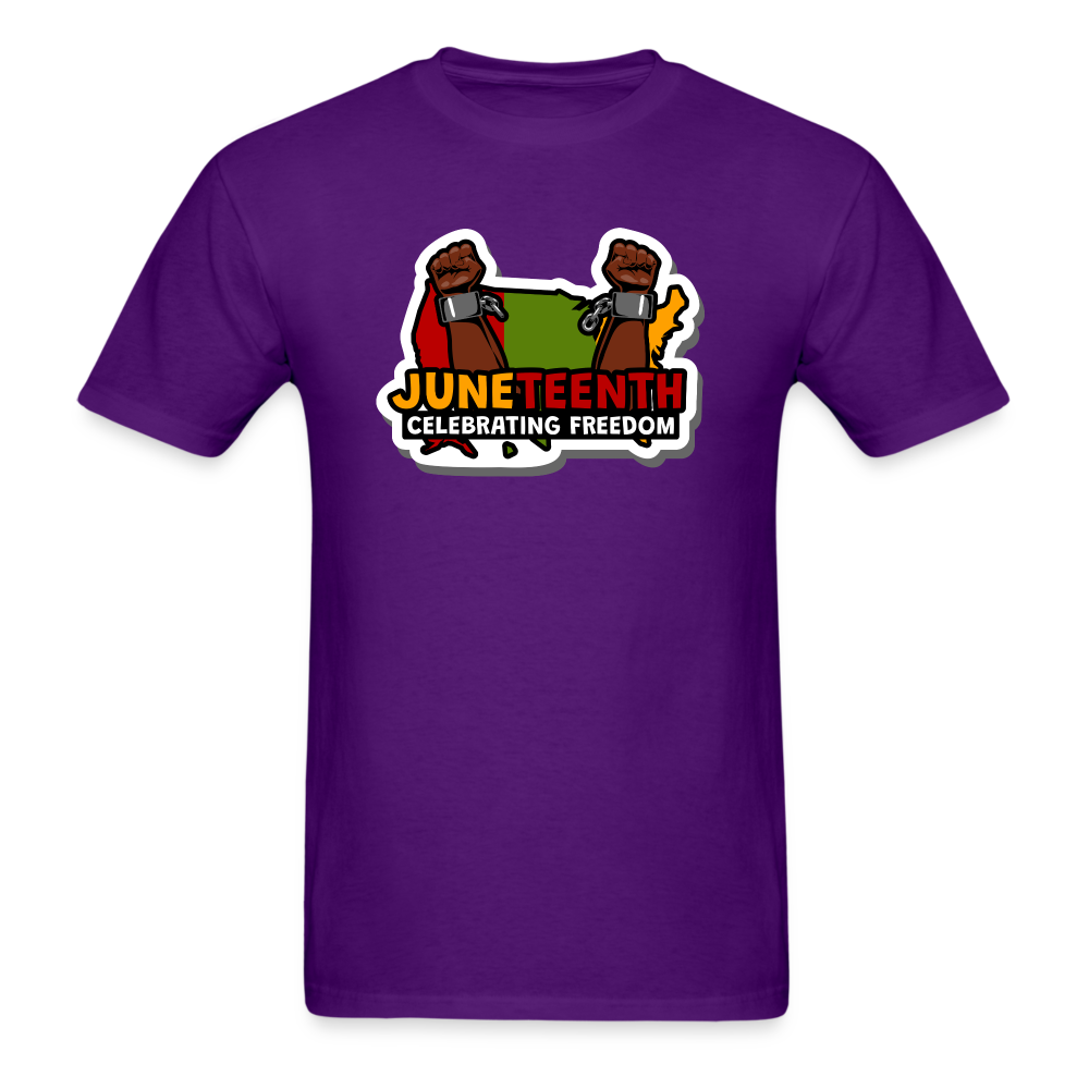 Juneteenth Celebrating Freedom T-Shirt - purple