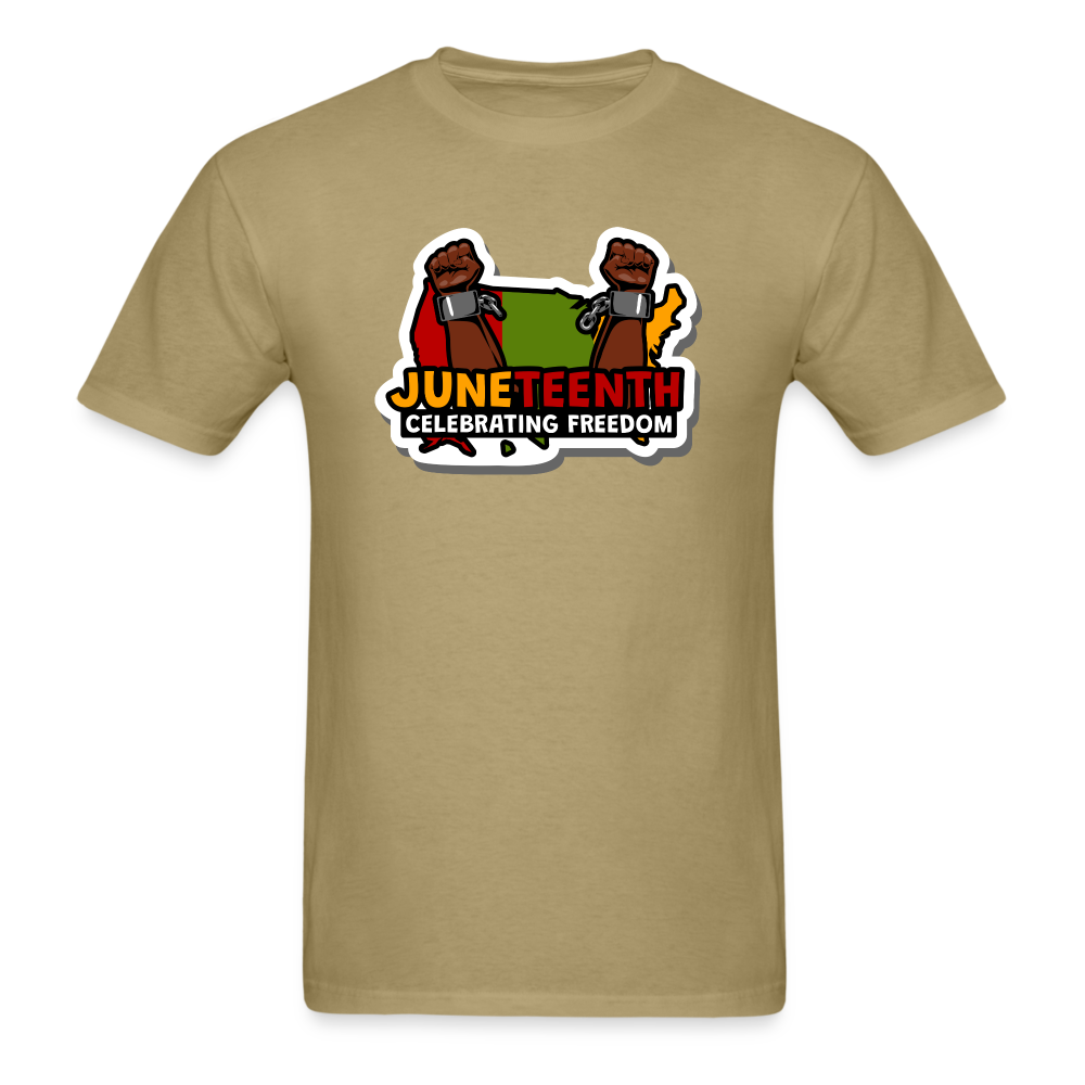 Juneteenth Celebrating Freedom T-Shirt - khaki