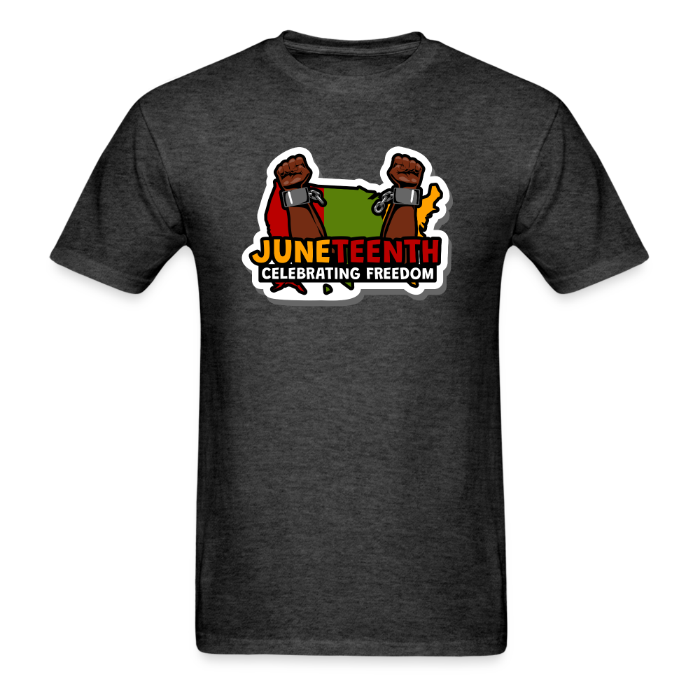 Juneteenth Celebrating Freedom T-Shirt - heather black