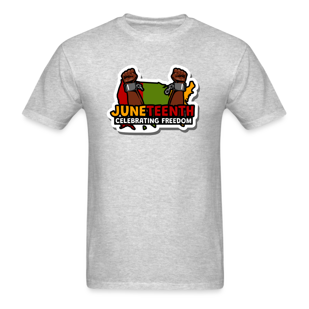 Juneteenth Celebrating Freedom T-Shirt - heather gray