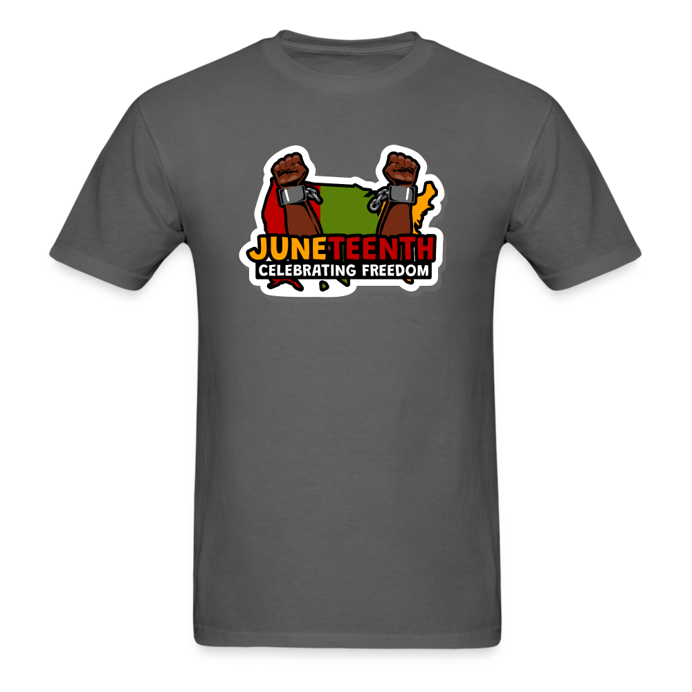 Juneteenth Celebrating Freedom T-Shirt - charcoal