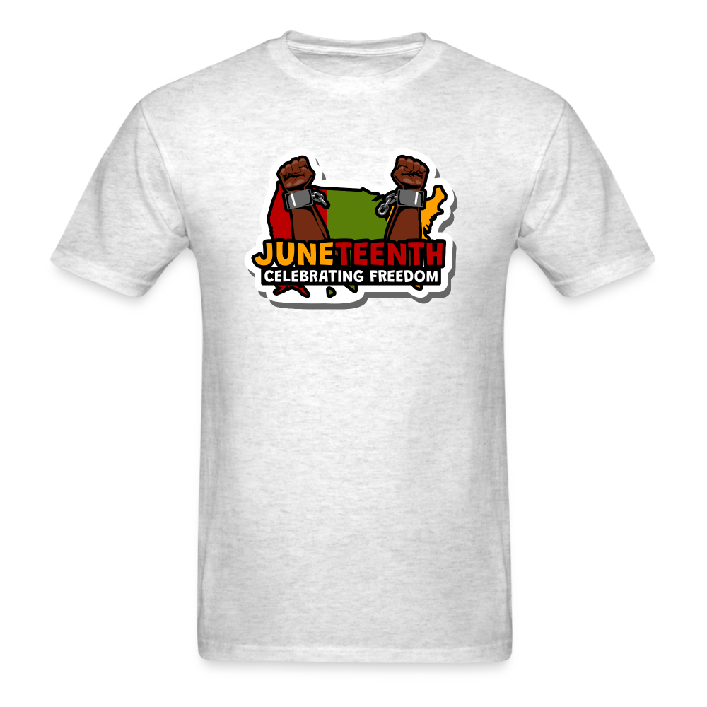 Juneteenth Celebrating Freedom T-Shirt - light heather gray
