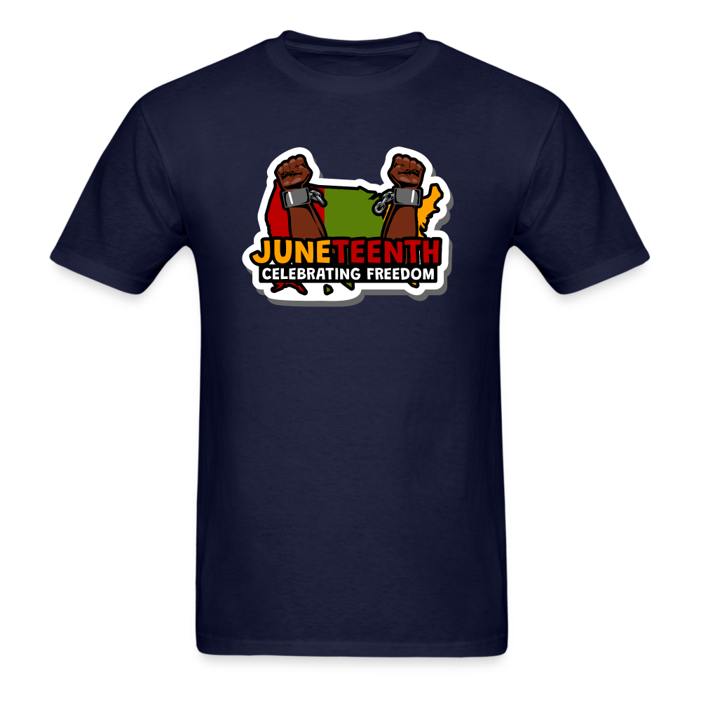 Juneteenth Celebrating Freedom T-Shirt - navy