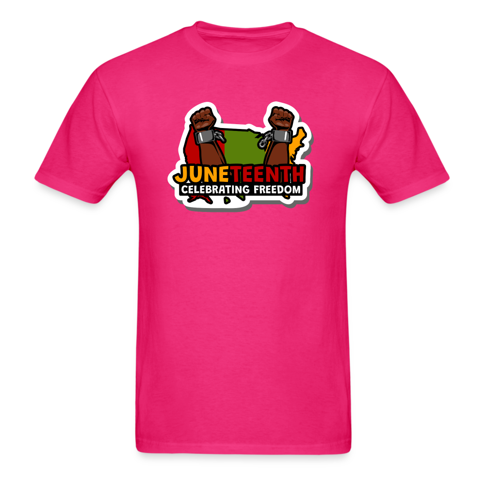 Juneteenth Celebrating Freedom T-Shirt - fuchsia