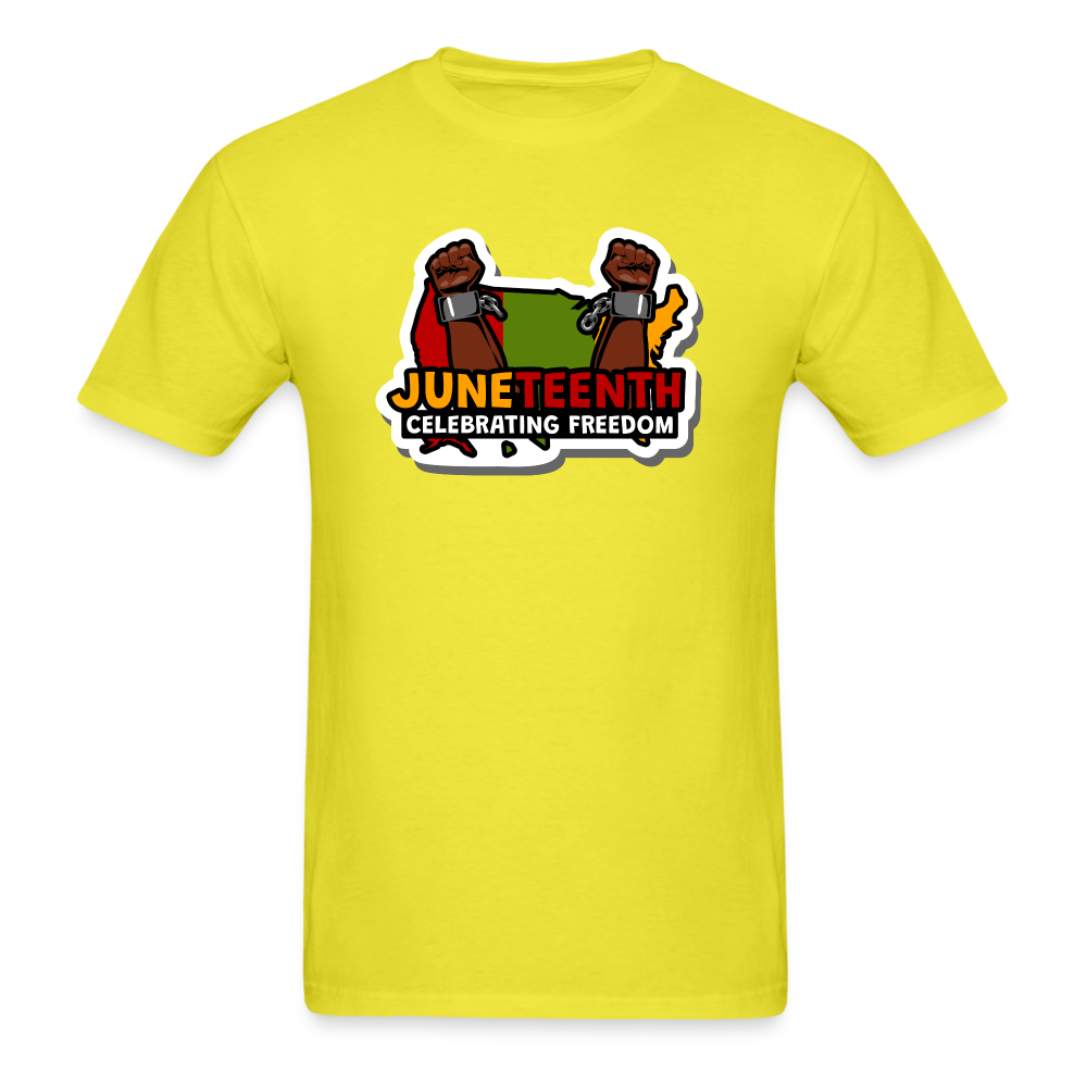Juneteenth Celebrating Freedom T-Shirt - yellow