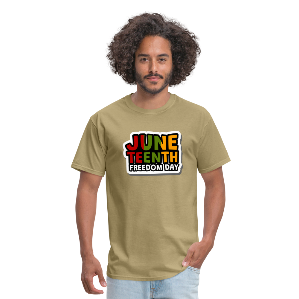 Juneteenth Freedom Day T-Shirt - khaki