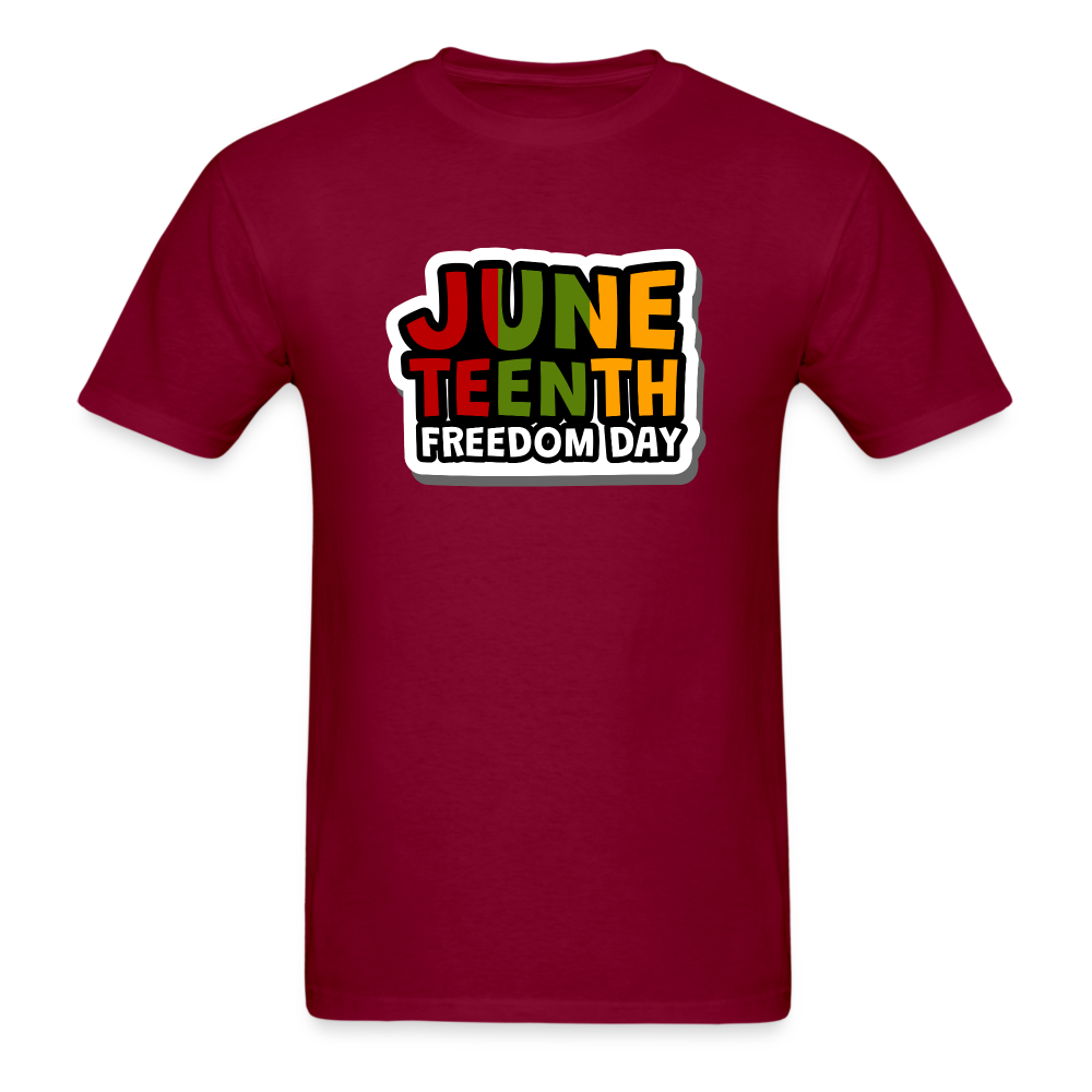 Juneteenth Freedom Day T-Shirt - burgundy