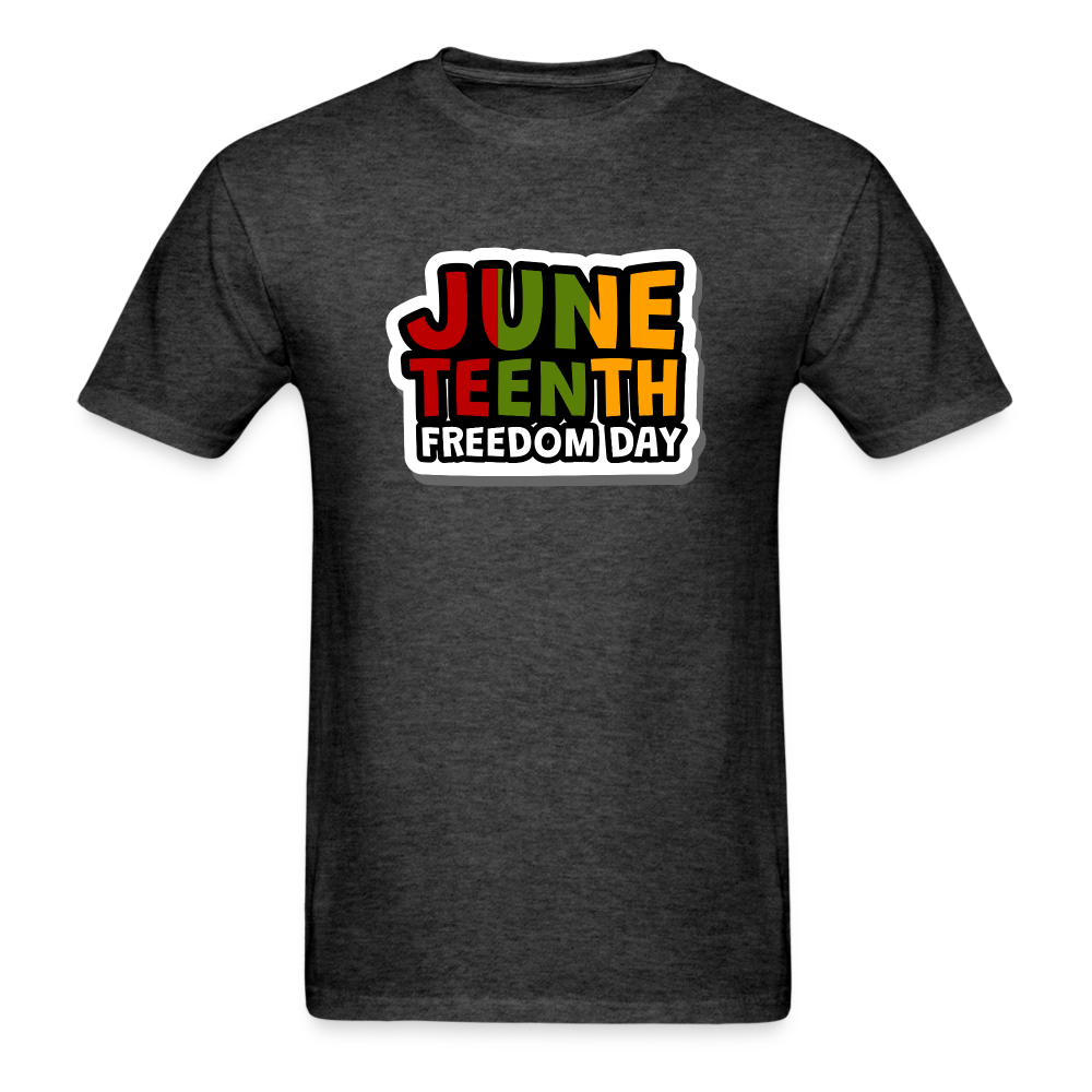 Juneteenth Freedom Day T-Shirt - heather black