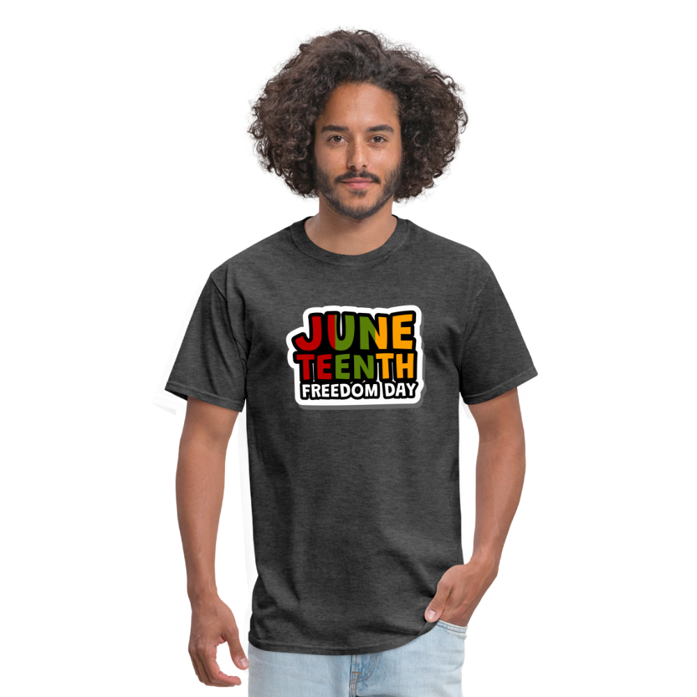 Juneteenth Freedom Day T-Shirt - heather black