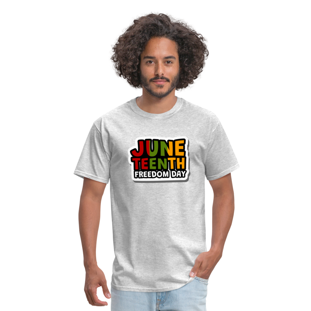 Juneteenth Freedom Day T-Shirt - heather gray