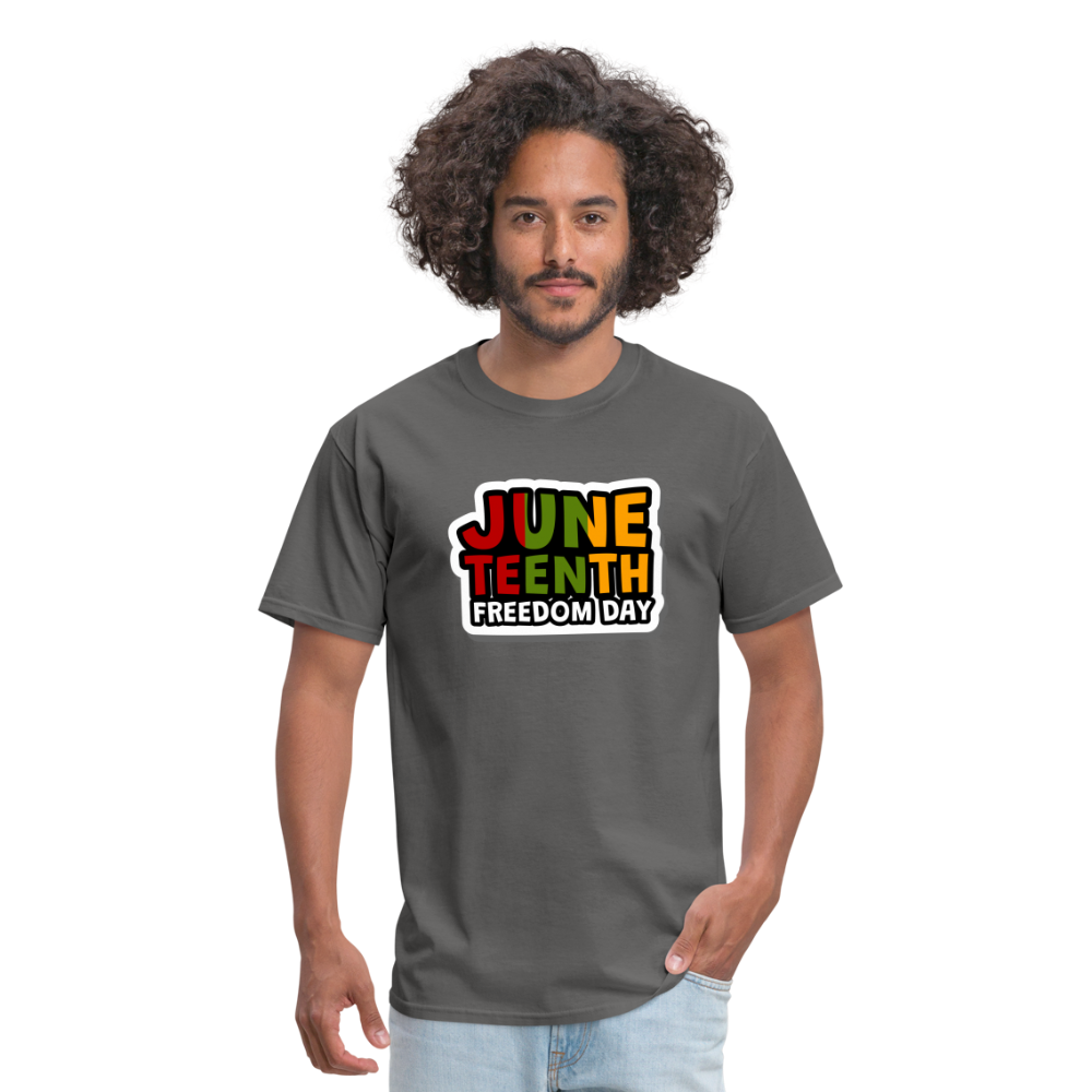 Juneteenth Freedom Day T-Shirt - charcoal