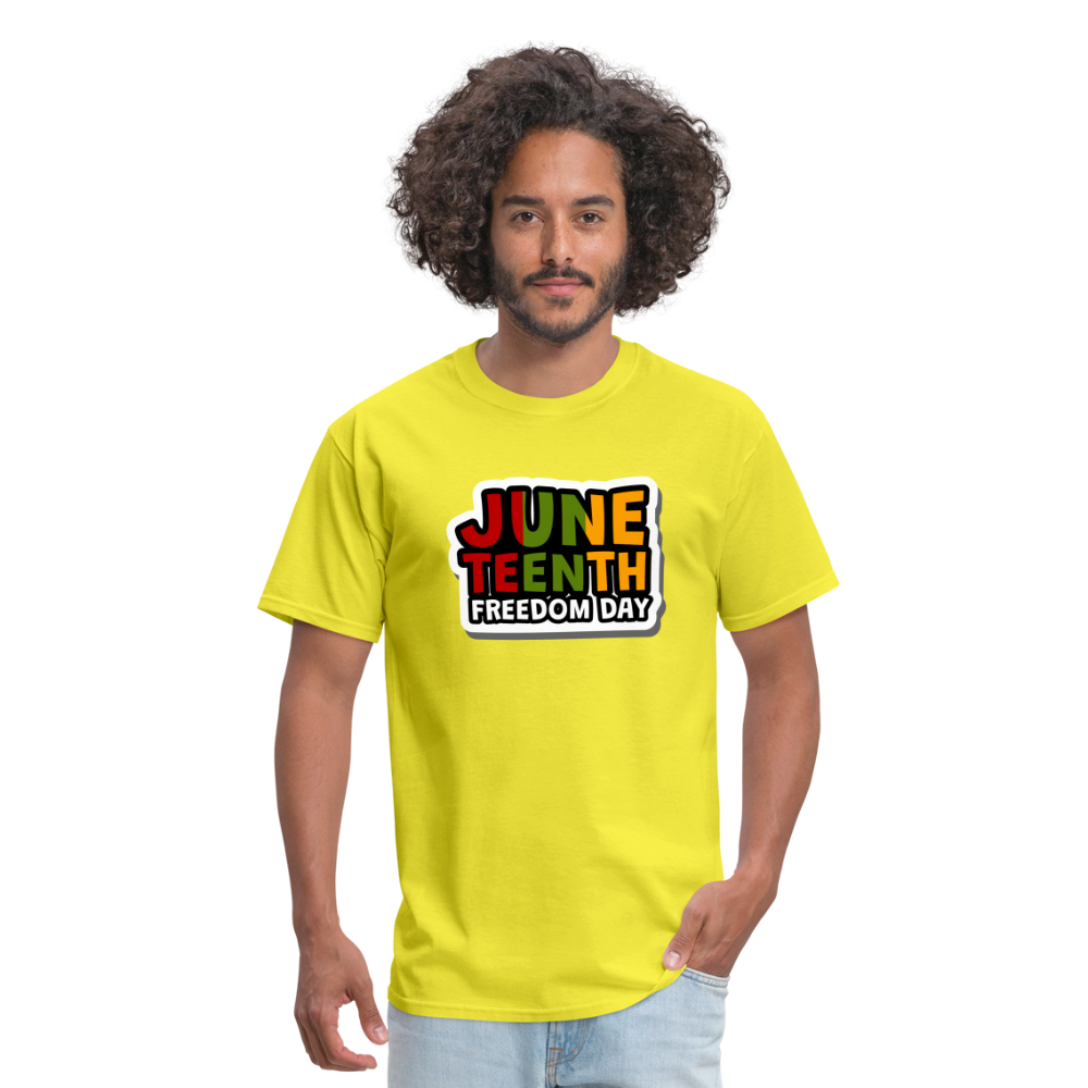 Juneteenth Freedom Day T-Shirt - yellow
